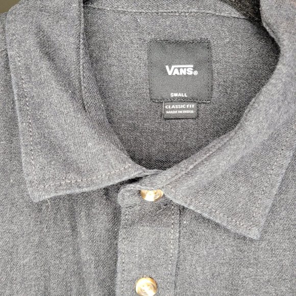 Vans Apparel Mens GRAY Button Down Shirt - Size: Small - Picture 3 of 3